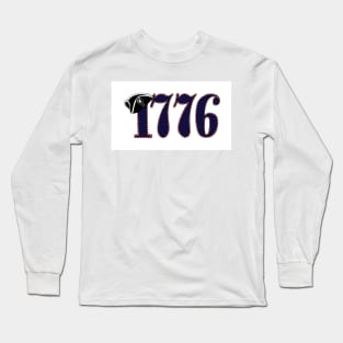 1776 with Tricorn Hat Long Sleeve T-Shirt